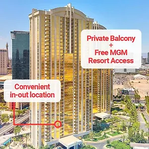 Aparthotel Lady Luck's Vista - Private Balcony - Full Kitchen - Two Full Baths - Jetted Tub - Full Mgm Grand Access W No Fee At Mgm Signature, Las Vegas